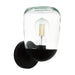 IP44 Outdoor Wall Light Black Aluminium & Plastic 1 x 60W E27 Bulb Lamp Loops