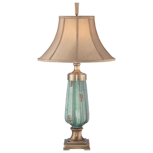 Table Lamp Ceramic Glaze/Aged Brass Finish LED E27 100W Bulb Loops
