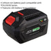 20V 6Ah Lithium-ion Power Tool Battery Pack - LED Level Indicator Loops