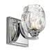 IP44 Wall Light Multi Faceted Crystal Glass Shade Polished Chrome LED G9 3.5W Loops