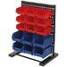 15 Tray / Bin Bench Mounted Parts Storage Rack - Garage & Warehouse Picking Unit Loops