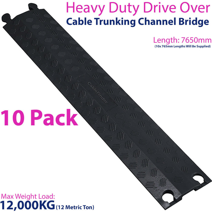 10x 12000KG Drive Over Cable Road Cover Protector Outdoor Event Trunking Conduit Loops