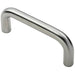 Round D Bar Pull Handle 169 x 19mm 150mm Fixing Centres Satin Steel Loops