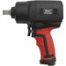 1/2 Inch Sq Drive Air Impact Wrench - Twin Hammer Design - 3-Speed Selector Loops