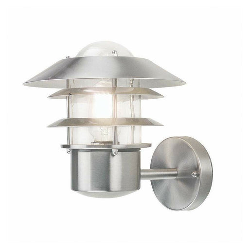 Outdoor IP44 Wall Light Stainless Steel LED E27 60W Loops