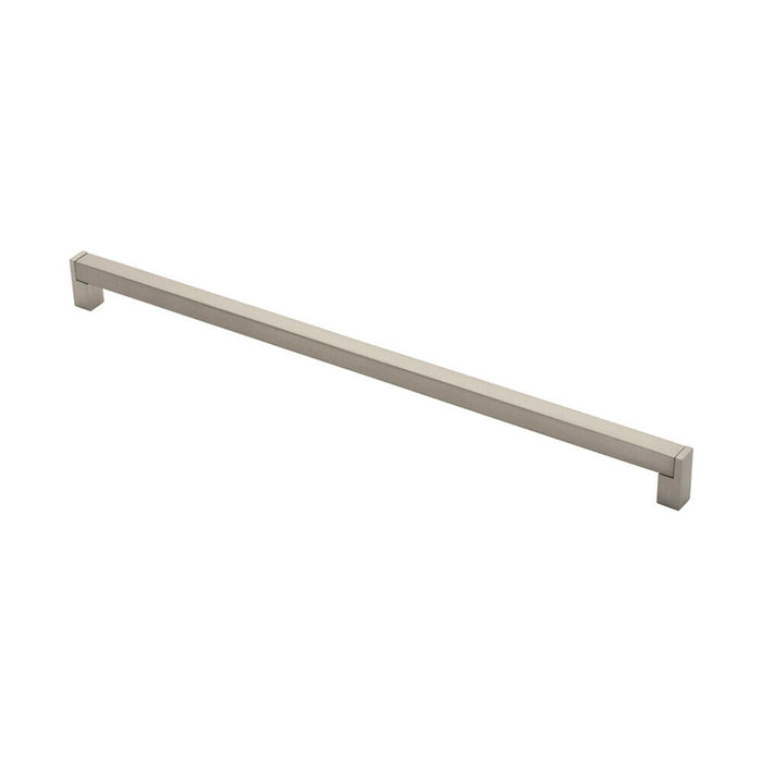 Square Section Bar Pull Handle 463 x 15mm 448mm Fixing Centres Satin Nickel Loops