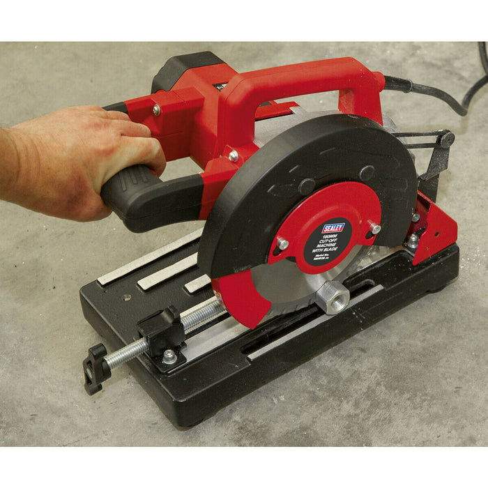 Cut-Off Saw Machine - 180mm TCT Blade - 1280W Motor - 3800 RPM - Fully Guarded Loops