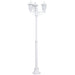 IP44 Outdoor Bollard Light White Aluminium Lantern 3 Arm 60W E27 Bulb Lamp Post Loops