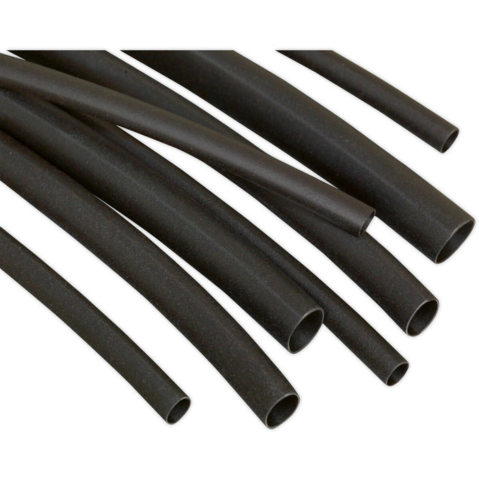 180 Piece Heat Shrink Tubing Assortment - 50 & 100mm Lengths - Thin Wall - Black Loops