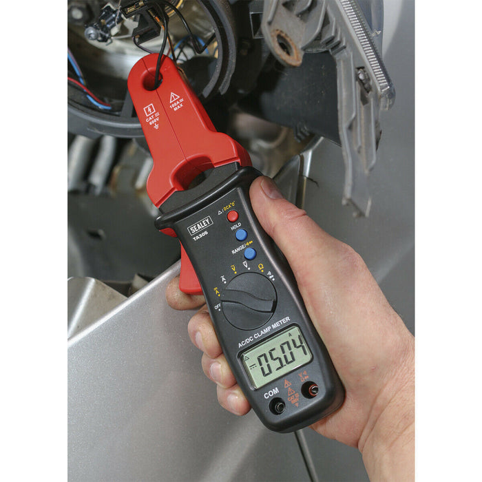 AC/DC Clamp Meter & Multimeter - 10mm Clamp - Current Draw Measuring Device Loops