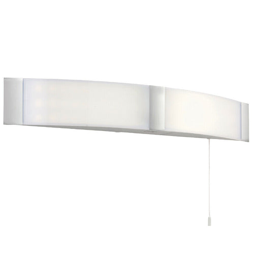 LED Bathroom Wall Light 2x 6W Cool White IP44 Modern Curved Chrome Mirror Lamp Loops