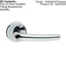 PAIR Curved Rounded Bar Handle Concealed Fix Round Rose Polished Chrome Loops