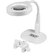 Dimmable LED Magnifying Work Light - Desk & Table Mounted - Flexible Gooseneck Loops