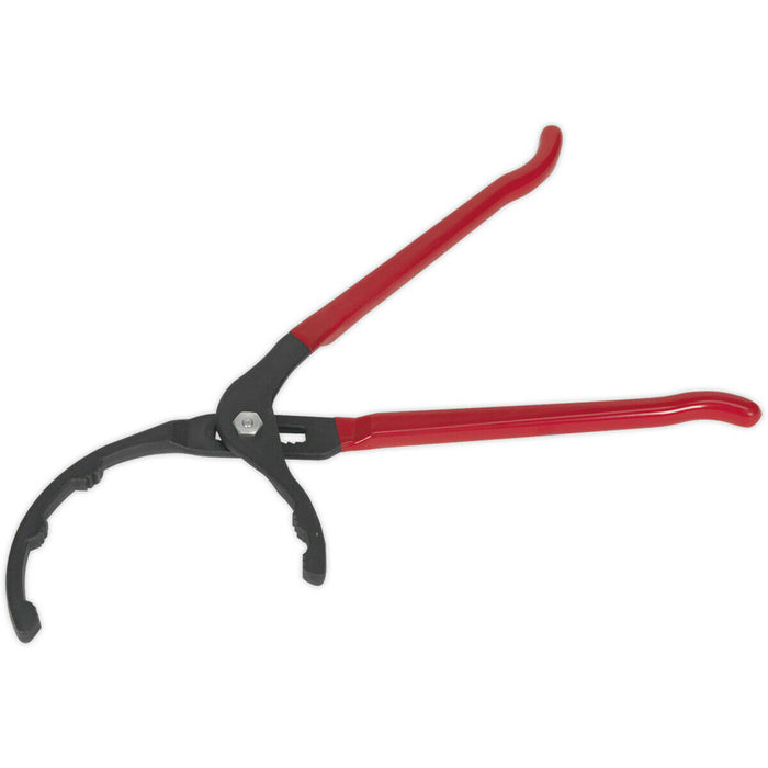 Large Oil Filter Pliers - 95mm to 178mm Serrated Jaws - Commercial Vehicle Loops