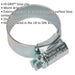 20 PACK Zinc Plated Hose Clip - 22 to 30mm Diameter - External Pressed Threads Loops