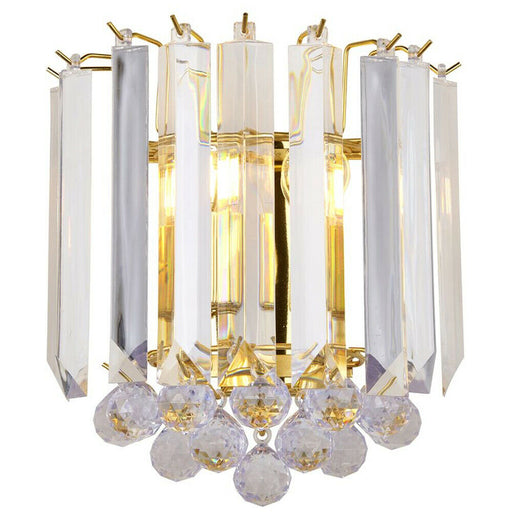 Unique Dimmable Wall Light Brass Clear Acrylic Elegant Chandelier Lamp Fitting Loops