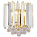 Unique Dimmable Wall Light Brass Clear Acrylic Elegant Chandelier Lamp Fitting Loops