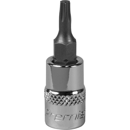 T15 TRX Star Socket Bit - 1/4" Square Drive - PREMIUM S2 Steel Head Knurled Grip Loops
