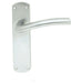 2x PAIR Rounded Curved Bar Handle on Latch Backplate 170 x 42mm Satin Chrome Loops