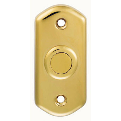 Decorative Door Bell Cover Stainless Brass 76 x 38mm Classic Curved Plate Loops