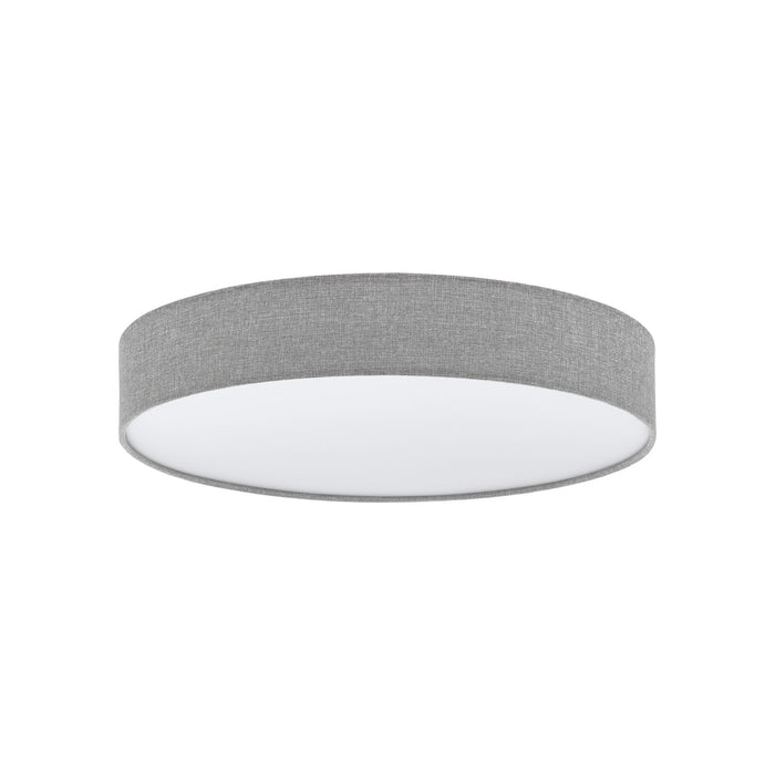 Flush Ceiling Light Colour White Shade Grey White Fabric Linen Plastic LED 40W Loops
