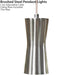 Modern Hanging Ceiling Pendant Light Brushed Steel Kitchen Lamp Bulb Fittings Loops