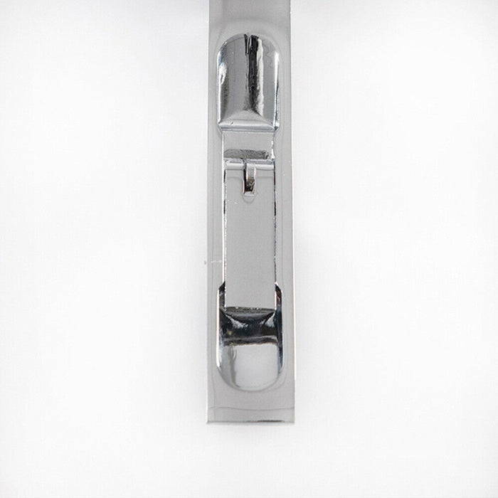 Lever Action Flush Door Bolt with Flat Keep Plate 460 x 20mm Polished Chrome Loops