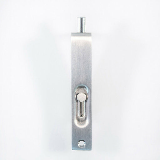 Sunk Slide Flush Door Bolt with Flat Keep Plate 102 x 17mm Satin Nickel Loops