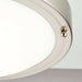 Flush Bathroom Ceiling Light Satin Nickel IP44 Round LED Cool White Lamp Fitting Loops