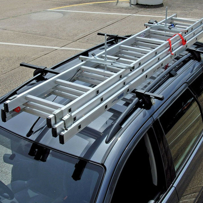 2 PACK Roof Rack Ladder Clamps Set Lockable Strong & Secure Car & Van Brackets Loops