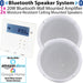 Wall Mounted Micro Bluetooth Amplifier & 2 Ceiling Speaker Kit Stereo HiFi Music