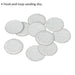 10 PACK - 75mm Hook & Loop Mini Sanding Discs - 60 Grit Aluminium Oxide Sheet Loops