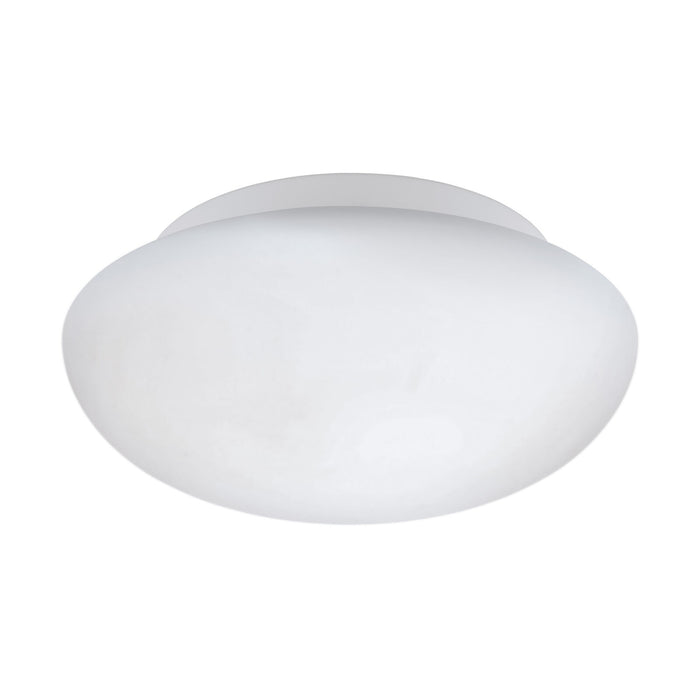 Wall Flush Ceiling Light Colour White Shade White Glass Opal Matt Bulb E27 1x60W Loops