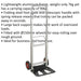 Lightweight Aluminium Folding Sack Truck - 90kg Weight Limit - Telescopic Handle Loops