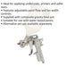 General Purpose Gravity Fed Airbrush Spray Gun - 1.8mm Nozzle Water Based Paint Loops