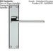Flat Straight Lever on Latch Backplate Door Handle 180 x 40mm Polished Chrome Loops
