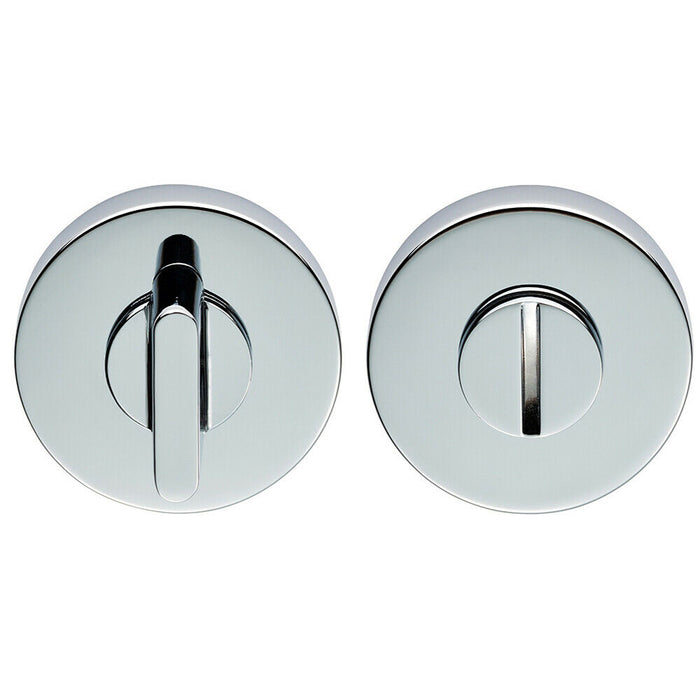 Thumbturn Lock And Release Handle Concealed Fix Round Rose Polished Chrome Loops