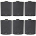 6x 90W Black Wall Mounted Stereo Speakers 5.25" 8Ohm Quality Home Audio Music