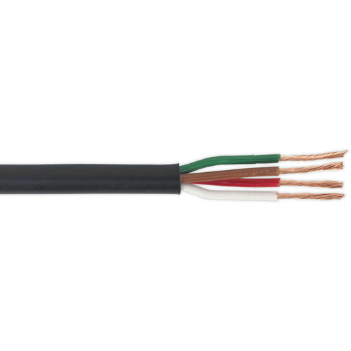 14A Thin Wall Automotive Cable - 30 Metres - Four Core 24/0.20mm - Black Loops