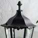 IP44 Outdoor Wall Light Matt Black & Glass Traditional Lantern Porch Dimmable Loops