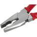 175mm Combination Pliers - Drop Forged Steel - 30mm Jaw Capacity - Serrated Jaws Loops