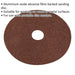 25 PACK 125mm Fibre Backed Sanding Discs - 24 Grit Aluminium Oxide Round Sheet Loops