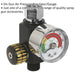 On-Gun Air Pressure Regulator Gauge - 0 to 140PSI - 1/4" BSP Spray Gun Airbrush Loops