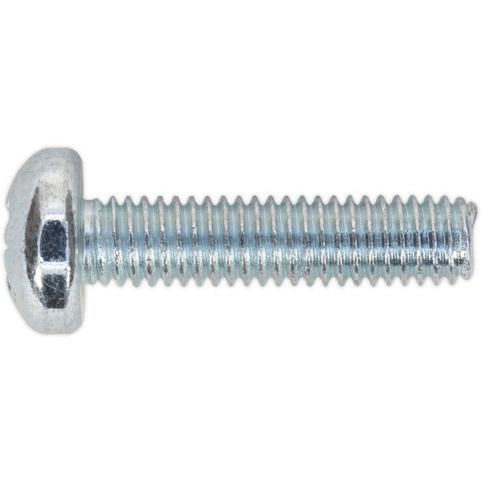 50 PACK Pan Head Pozi Machine Screw - 1mm Pitch - M6 x 25mm - DIN 7985Z Loops