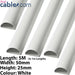 5m 50mm x 25mm White Scart / Data Cable Trunking Conduit Cover AV TV Wall Loops