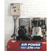 270 Litre Belt Drive Air Compressor - 2-Stage Pump System with 10hp Motor Loops