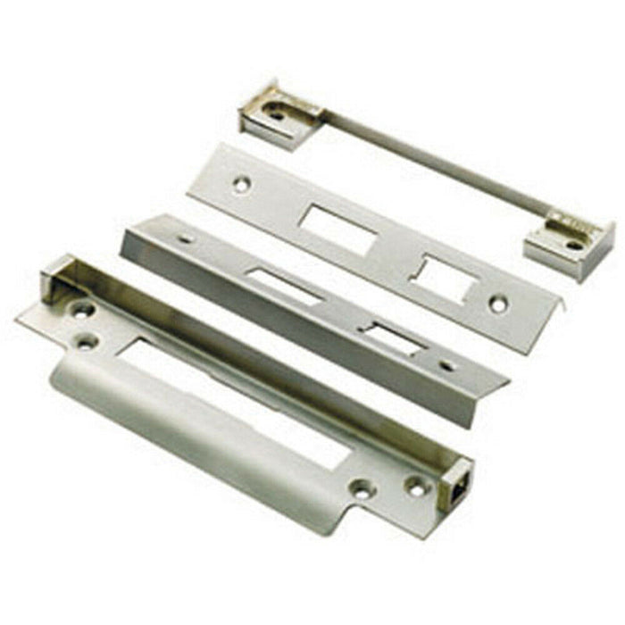 Rebate Kit for BS Cylinder Sash Locks For Double Doors 13mm Satin Steel Loops