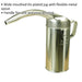 2 Litre Metal Measuring Jug with Flexible Spout - Tin Plated - Pouring Handle Loops