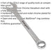 Hardened Steel Combination Spanner - 27mm - Polished Chrome Vanadium Wrench Loops