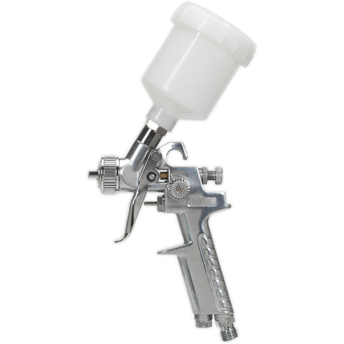 PREMIUM Gravity Fed Paint Spray Gun / Airbrush - 1mm Touch Up Body Detail Nozzle Loops